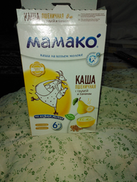 Молочна каша MAMAKO пшенична з грушею і бананом на козячому молоці 200 г (8437022039534) фото від покупців 6