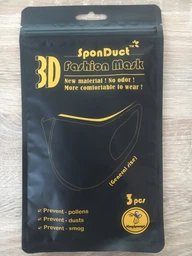 Многоразовая защитная маска PITTA MASK SponDuct BLACK Original (3 шт.) фото от покупателей 9