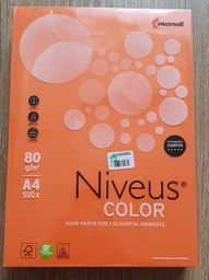 Бумага цветная Niveus интенсив А4 80 г/м² OR43 оранжевый 500л (A4.80.NVI.OR43.500) фото от покупателей 3