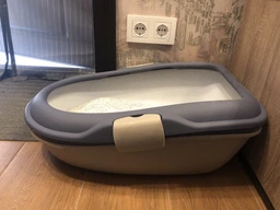 Туалет для кошек Stefanplast Furba Chic 59 x 39 x 22 см Темно-голубой/бежевый (8003507977587) фото от покупателей 6