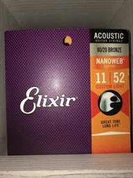 Струни для акустичної гітари Elixir 11027 Nanoweb 80/20 Bronze Custom Light 11/52 фото від покупців 6