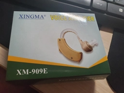 Заушный слуховой аппарат Xingma XM-909T, усилитель звука завушній слуховий апарат замшевый футляр для хранения Бежевий фото от покупателей 4