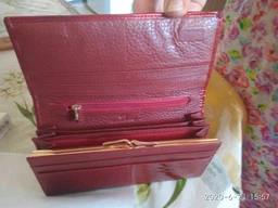 Гаманець жіночий стильний для купюр і карток ST Leather 18423 (S6001A) дуже красивий Червоний фото від покупців 7