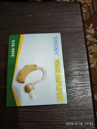Заушный слуховой аппарат Xingma XM-909T, усилитель звука завушній слуховий апарат замшевый футляр для хранения Бежевий фото от покупателей 3