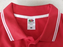 Футболка поло мужская Fruit of the Loom Premium tipped polo S Красный (0630320RWS)