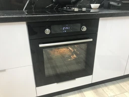 Духовой шкаф электрический Luxor FR 1079 BK + камень для пиццы в подарок черное стекло, черный фото от покупателей 19