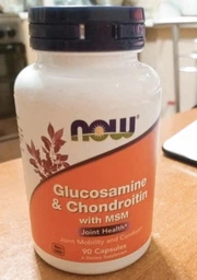 Препарат для восстановления суставов и связок NOW Glucosamine & Chondroitin with MSM 90 капсул