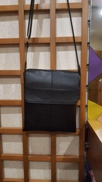 Мужская кожаная сумка мессенджер через плечо Tiding Bag A25-064A Черная натуральная кожа фото от покупателей 15