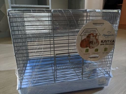 Клітка Природа «Міккі» для гризунів, з драбиною 37x25x30 см (хром/фіолетова)
