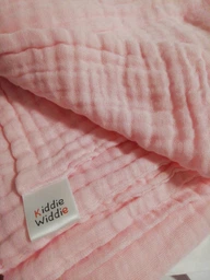 Плед детский муслиновый Kiddie Widdie 90х100 см Розовый фото от покупателей 3