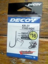 Крючок Decoy KR-28 Fine-mini #8 (18 шт/уп)