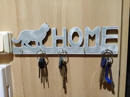 Ключниця Кіт Home Майстерня містера Томаса 30см х 9см Фанера Сірий зістарений
