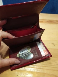 Гаманець жіночий шкіряний Kafa з блокуванням RFID-сигналів, червоний (AE031-2/1)