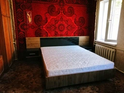 Ліжко з тумбочками Меблі-Сервіс Фієста 160 + ортопедичний внесок під матрац 160х200 Дуб апріл темний/Чорний фото від покупців 9