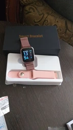 Смарт браслет годинник A-Pro Smart Pro W80 (вологозахищений фітнес трекер). Пульсометр, тонометр. Рожевий + ПОДАРУНОК сталевий браслет