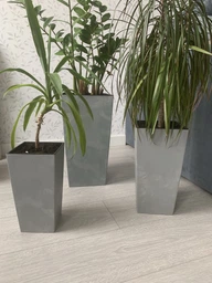 Горщик для квітів Urbi Square Beton Effect 17см Антрацит мармуровий (DURS170E-S433) фото від покупців 6