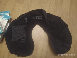 Надувная Подушка-подголовник для путешествий Intex 68675 надувная подушка 36 x 30 x 10 см фото от покупателей 12