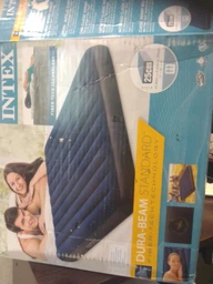 Двоспальний надувний матрац Intex 64765 (1.52 x 2.03 x 25 см) Classic Downy Airbed + Ручний насос та 2 подушки фото від покупців 1