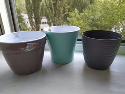 Горщик для квітів Form-Plastic Sahara міні овал 2,7 л антрацит з підставкою (3110-014)
