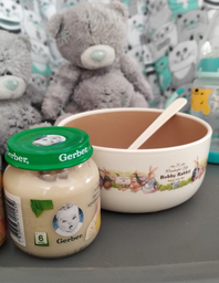 Упаковка овочево-м'ясного пюре Gerber Ніжні овочі з кроликом з 6 місяців 130 г х 6 шт (7613287166982) фото від покупців 14