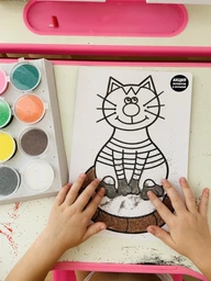 Набор для детского творчества “Раскраска цветным песком” Colorit для девочки (Розовый) фото от покупателей 3