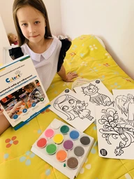 Набор для детского творчества “Раскраска цветным песком” Colorit для девочки (Розовый) фото от покупателей 4