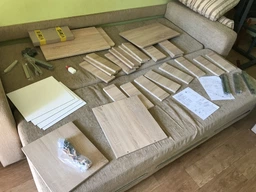 Тумбочка на коліщатах Forte Vilda 664x400x356 Бетон фото від покупців 1