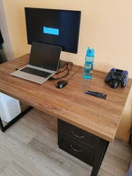 Комп'ютерний стіл Ferrum-decor Дейв 75x120x70 чорний ДСП Дуб Артізан 32мм (DEY2145)