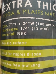 Коврик для йоги и фитнеса ProSource Extra Thick Yoga Pilates Mat 180x61x2.4 (PS-2010-grey), серый фото от покупателей 9