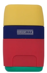Ластик+точилка Buromax Rubber Touch на 2 отверстия с контейнером (BM.4771-1) фото от покупателей 13