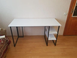 Компьютерный стол Ferrum-decor Кевин 75x140x60 черный ДСП Дуб Сан-Марино 16мм фото от покупателей 6