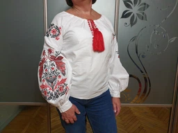 Сорочка вишиванка жіноча Жарптиця розмір XXL від MEREZHKA фото від покупців 4