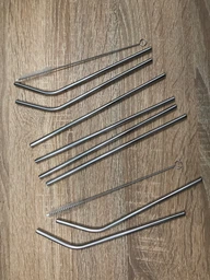Металеві еко трубочки для напоїв STRAWS BAR багаторазові соломинки для коктейлів з металу в наборі 8 штук і 2 щітки для чищення ROSE GOLD (SRSTRROSGLD01) фото від покупців 11