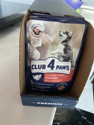 Вологий корм Club 4 Paws для цуценят Усіх порід з Індичкою в соусі Преміум 100 г фото від покупців 4