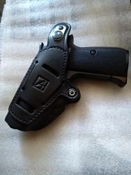 Поясная внутрибрючная кожаная кобура A-LINE для пистолетов малых габаритов черная (К9) фото от покупателей 1