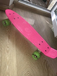 Скейт Penny Fest Pink на блакитних світяться колесах(159) фото від покупців 2