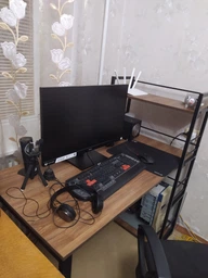 Письменный стол Ferrum-decor Серии Конект c этажеркой 75x120x60 черный ДСП Дуб Сан-Марино 16мм (XK00182) фото от покупателей 2