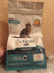 Сухий монопротеїновий корм для котів з довгою шерстю Schesir Cat Hairball 400 г (ШКВВШ0.4) фото від покупців 5