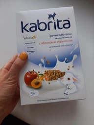Молочная каша Kabrita Гречневая с яблоком и абрикосом с 5 месяцев 180 г (8716677006352_1)
