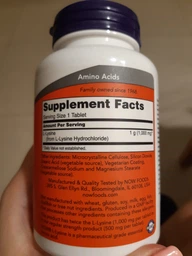 L-Лізин NOW Foods "L-Lysine" 1000 мг (250 таблеток)
