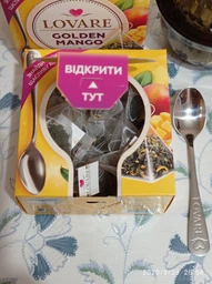 Зеленый китайский чай Lovare Golden Mango в пирамидках 15 шт по 2г фото от покупателей 2