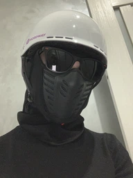 Балаклава AIR FLOW теплая флисовая с маской силикон (574284546) Черный фото от покупателей 2