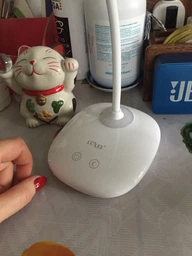 Світильник світлодіодний настільний акумуляторний Luxel 6w (білий) +usb, нічник (TL-04W) фото від покупців 4