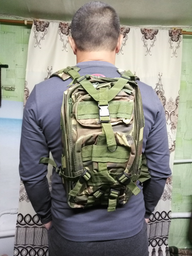 Тактичний штурмовий рюкзак Armour Tactical М25 Oxford 600D (з системою MOLLE) 25 літрів Чорний T410 фото від покупців 13