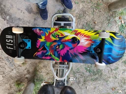 Дерев'яний СкейтБорд Fish Skateboard wolf з малюнком, з посиленою підвіскою фото від покупців 6