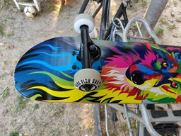 Дерев'яний СкейтБорд Fish Skateboard wolf з малюнком, з посиленою підвіскою фото від покупців 4