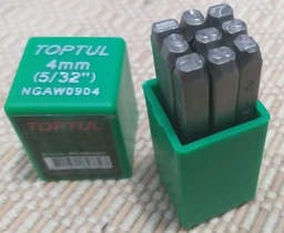 Набор цифровых ударных клейм Toptul 4 мм 9 шт (NGAW0904) фото от покупателей 3