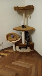 Будиночок когтеточка для кота дряпка для кішки Мур-Мяу Лапка 52x75x120 см в сизалевій мотузці Світло-бежевий темно-коричневий фото від покупців 1