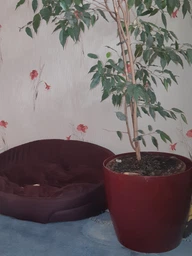 Бордове підлогове пластикове кашпо 25*22 см 10 л, Магнолія Ламела фото від покупців 1