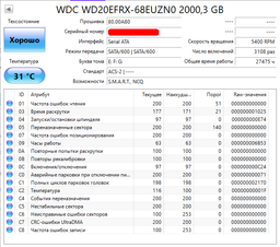 Жесткий диск 3.5' 2Tb Western Digital Red SATA3 64Mb 5400 rpm WD20EFRX фото от покупателей 4
